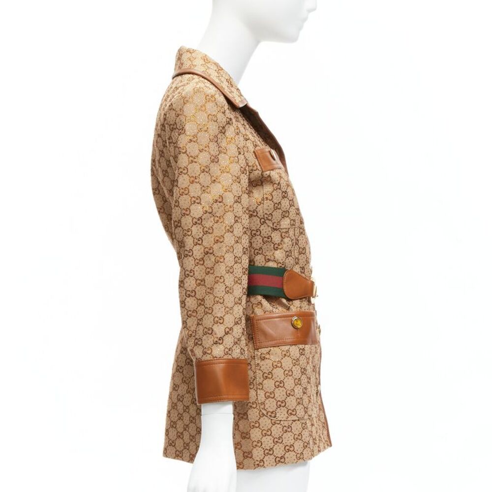 Gucci Canvas Crystal Horsebit Jacket - Picture 5 of 10